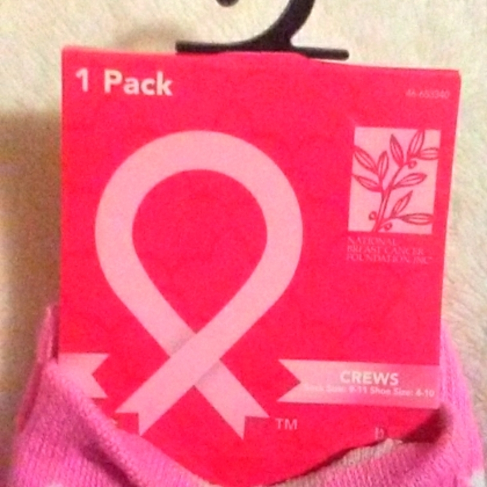 NWT Breast Cancer Awareness Crew Socks Bundle - Picture 5 of 6
